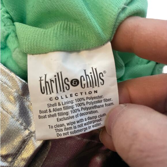 PetSmart Thrills & Chills Alien UFO Dog Costume Headpiece Halloween Green L/XL - Picture 5 of 8